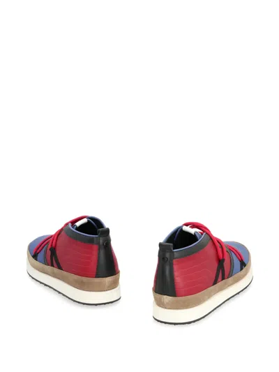 Volta Leather Mid-top Sneakers In Red