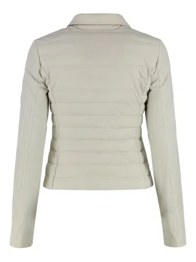 Moorer Olivia Techno Fabric Jacket In Neutrals