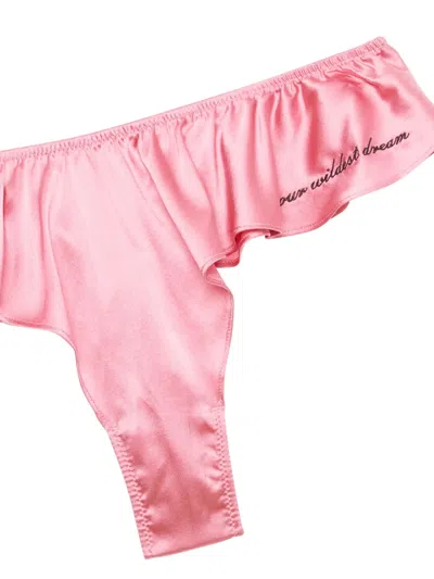 Fleur Du Mal Luxe Flutter Panty In Pink