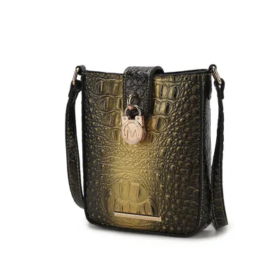 Mkf Collection By Mia K Avery Women's Embossed Gradient Fashion Crossbody Bag By Mia K In Gold