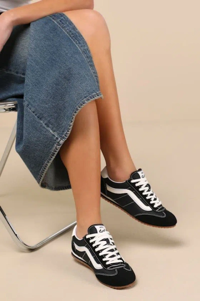 Vans Super Lowpro Black Suede Leather Sneakers