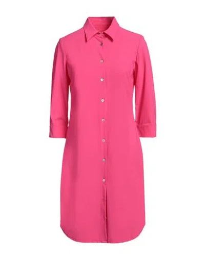 Camicettasnob Woman Midi Dress Fuchsia Size 8 Polyamide, Elastane In Pink