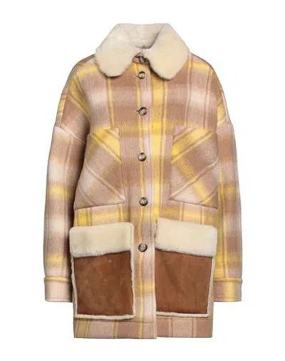 Ava Adore Woman Coat Camel Size 8 Polyester, Acrylic, Virgin Wool In Beige