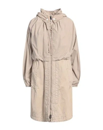High Woman Overcoat & Trench Coat Sand Size 10 Cotton, Nylon In Beige