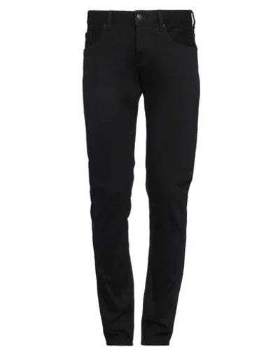 Armani Exchange Man Jeans Black Size 32 Cotton, Polyester, Viscose, Elastane In Black