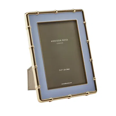 Addison Ross Pale Denim & Gold Bamboo Photo Frame