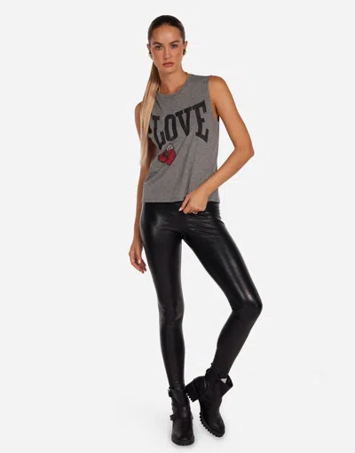 Lauren Moshi Kel Vintage Boxing Love In Heather Grey