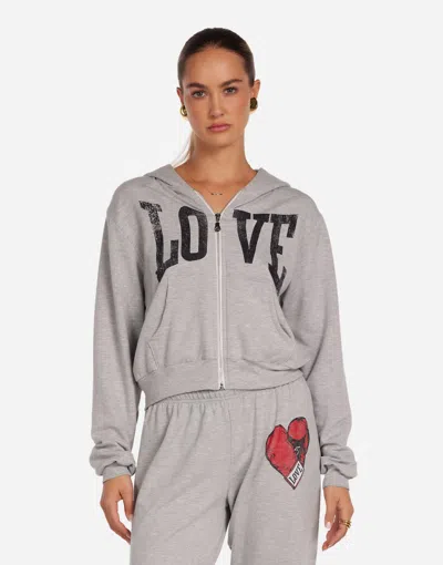 Lauren Moshi Lachelle Vintage Boxing Love In Heather Grey