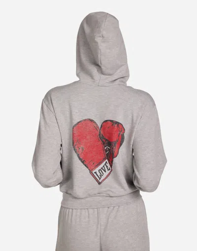 Lauren Moshi Lachelle Vintage Boxing Love In Heather Grey