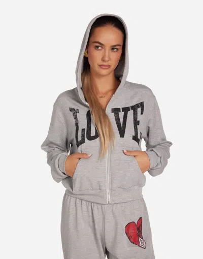 Lauren Moshi Lachelle Vintage Boxing Love In Heather Grey