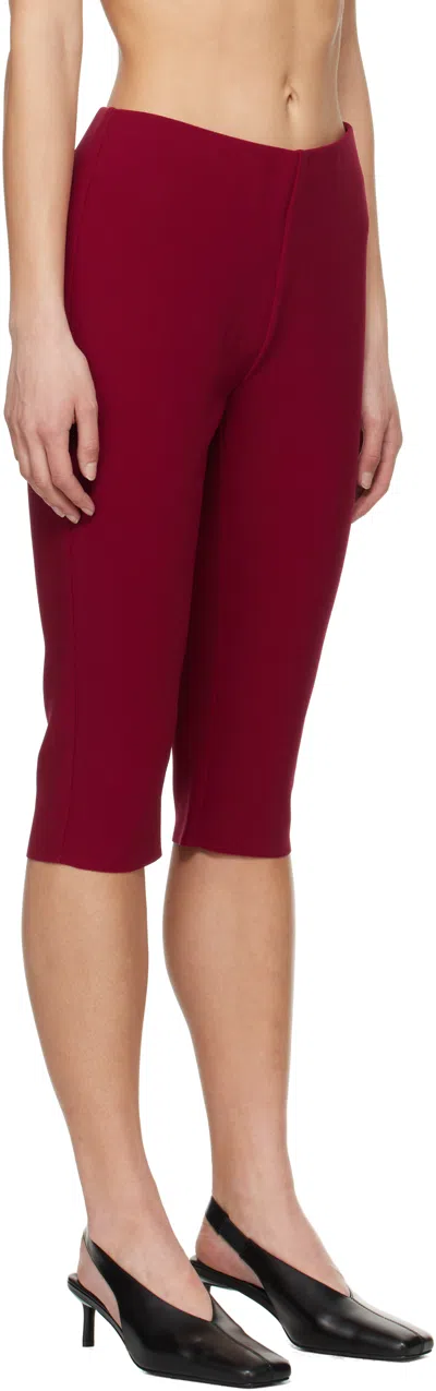 Birrot Red Lay2 Biker Shorts In Ruby