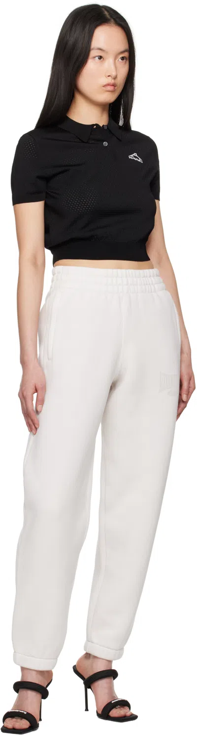 Alexander Wang T T By Alexander Wang Mesh Polo Shirt In Black