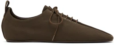 Totême Canvas Lace-up Sneakers In Brown 102