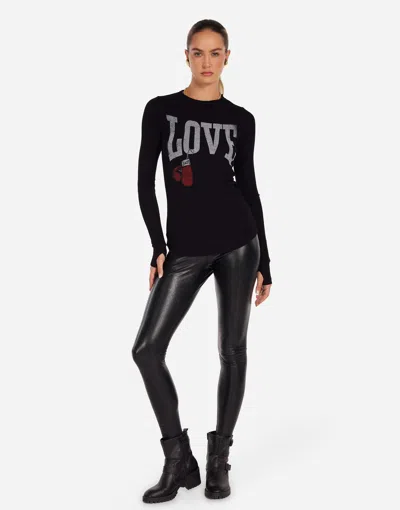 Lauren Moshi Mckinley Vintage Boxing Love In Black