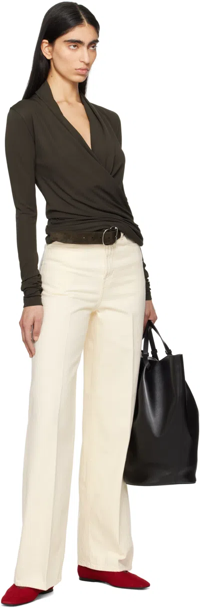 Totême Toteme Minimalist Suede Ballet Flats In Red