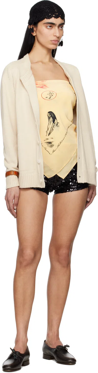 Bode Off-white Meringue Cardigan In Ivory Ivory