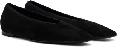 Totême 10mm Minimalist Velvet Ballerina Flats In Black 001