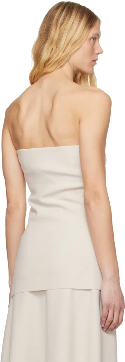 Birrot Beige Lay2 Bandeau Tube Top In Bone