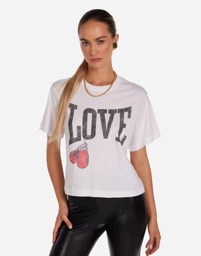 Lauren Moshi Rue Vintage Boxing Love Top In Multi