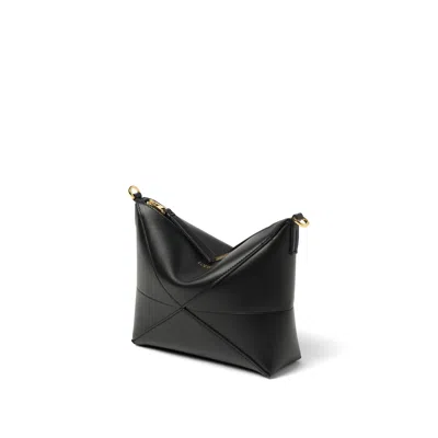 Loewe Puzzle Fold Shoulder Bag In Black