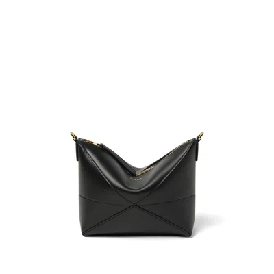 Loewe Puzzle Fold Shoulder Bag In Black