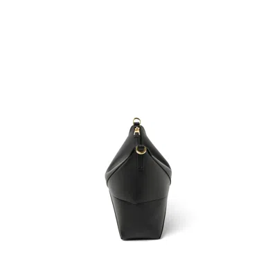 Loewe Puzzle Fold Shoulder Bag In Black