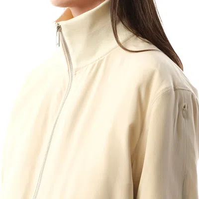Helmut Lang Women's Silk Zip Bomber Jacket In Oat