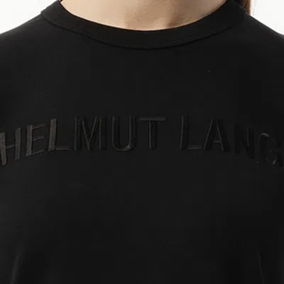Helmut Lang Logo Embroidered Crew Neck Short Sleeve Top In Black