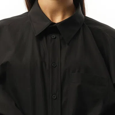 Balenciaga Women's Patched Shirt Dress In Black