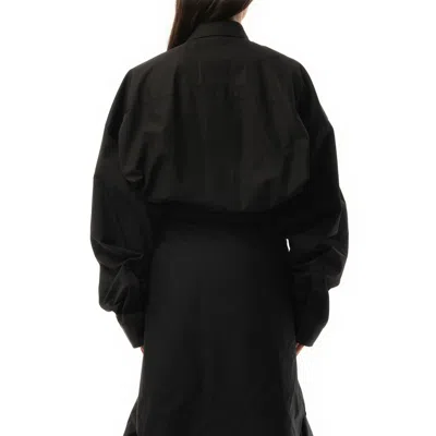 Balenciaga Women's Patched Shirt Dress In Black