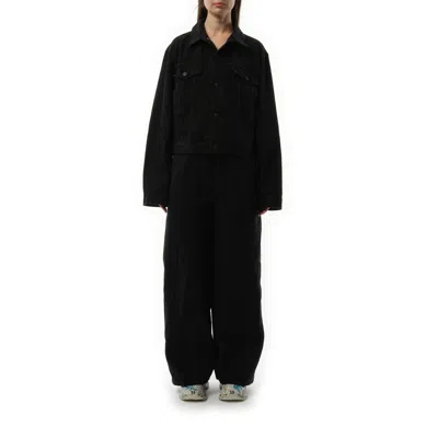 Balenciaga Denim Jacket With Chest And Lateral Pockets In Black