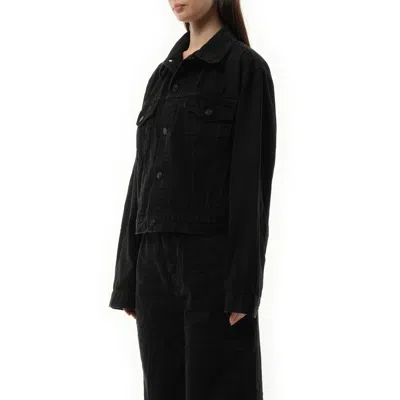 Balenciaga Denim Jacket With Chest And Lateral Pockets In Black