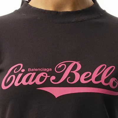 Balenciaga Ciao Bello T-shirt In Washed Black