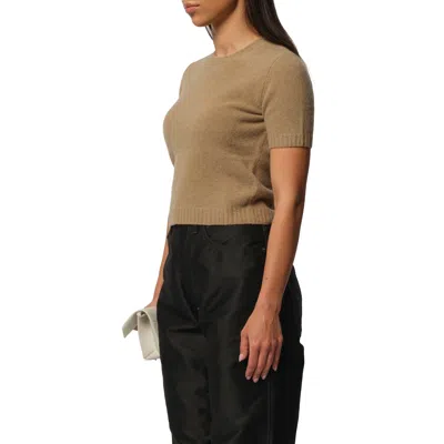 Maison Margiela Short Sleeve Sweater In Beige