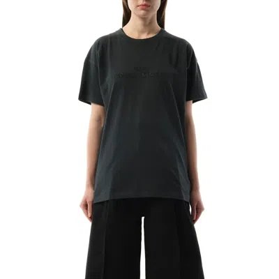 Maison Margiela T-shirt With Logo In Vintage Black