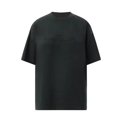 Maison Margiela T-shirt With Logo In Vintage Black