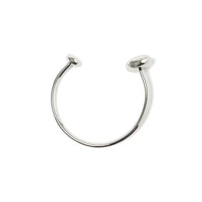 Loewe Anagram Pebble Open Bracelet In Silver
