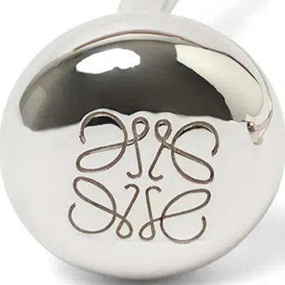 Loewe Anagram Pebble Open Bracelet In Silver