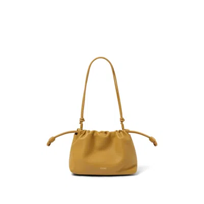 Loewe Flamenco Mini Crossbody Bag In Napa Leather In Dark Khaki Green