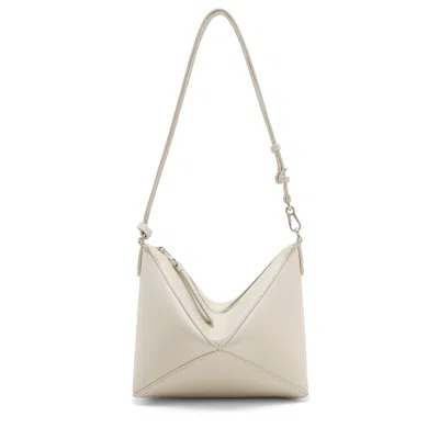 Loewe Puzzle Fold Leather Pouch Shoulder Bag In Sea Salt