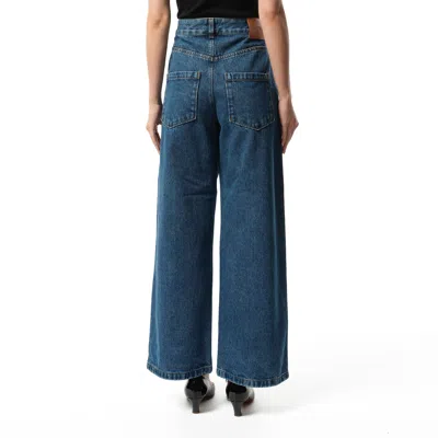 Loewe Women's Anagram Baggy Jeans Af In Jeans Blue