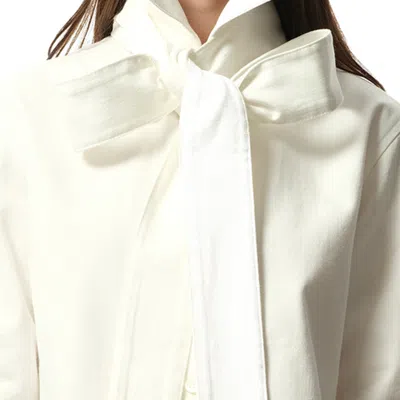 Loewe Bow-detail Cotton Shirt In White