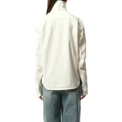 Loewe Bow-detail Cotton Shirt In White