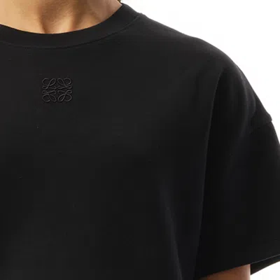 Loewe Asymmetrical Logo T-shirt In Black