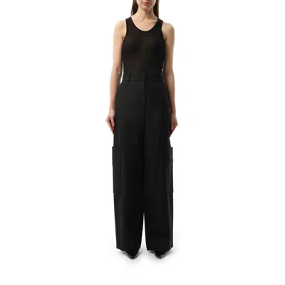 Khaite Caiton High-waist Tailored Pants In Black
