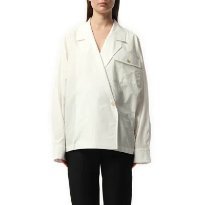 Khaite Long-sleeved Shirt In White
