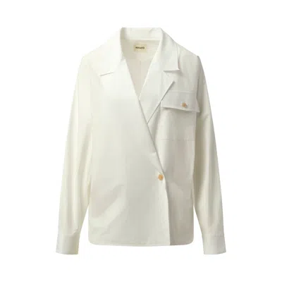 Khaite Long-sleeved Shirt In White