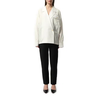 Khaite Long-sleeved Shirt In White