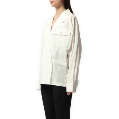 Khaite Long-sleeved Shirt In White