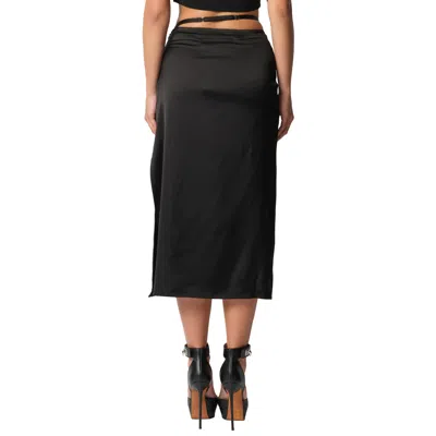 Jacquemus Logo Plaque Midi Skirt In Black